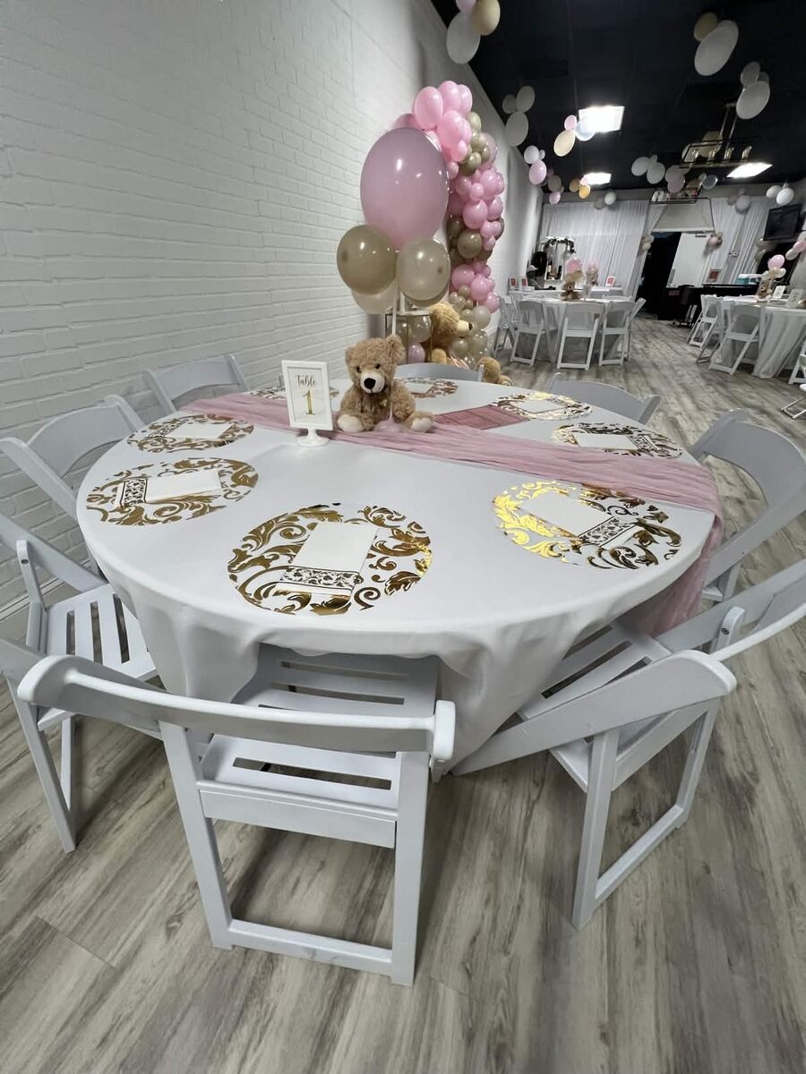Styled table setup at LSC Event Space for an elegant celebration